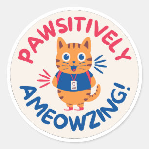 Motivierend Aufkleber für die niedliche Katze