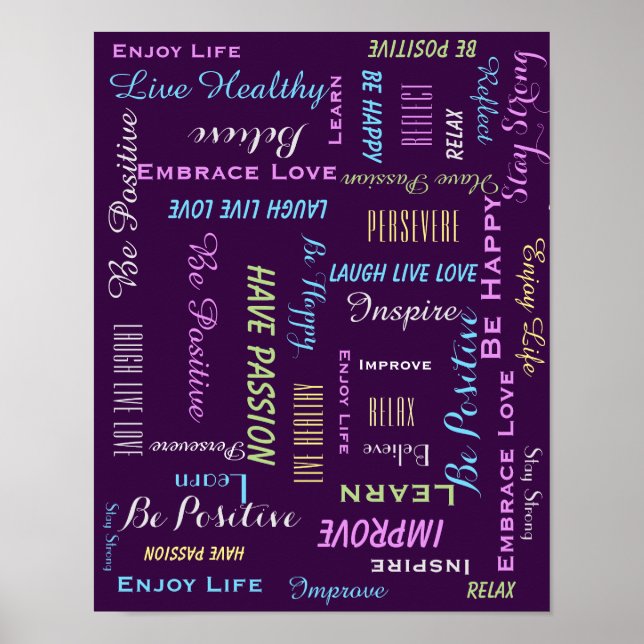Motivierend AUSWAHL IHRER FARBE Poster (Vorne)