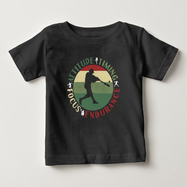 Motivierend Baseball-Teamwerte Baby T-shirt (Vorderseite)