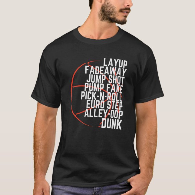 Motivierend Basketball Lover Game Day Player T-Shirt (Vorderseite)