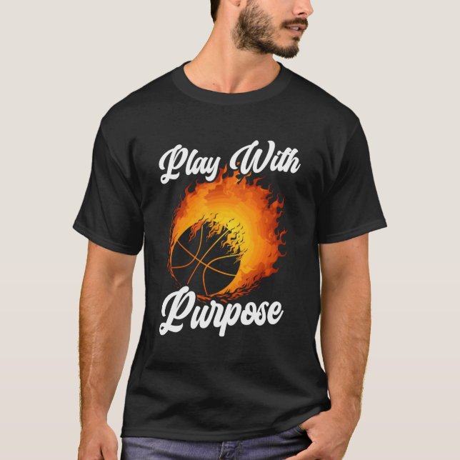 Motivierend Basketballspiel T-Shirt (Vorderseite)