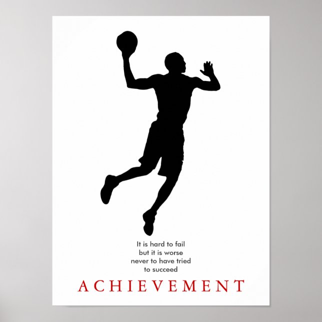 Motivierend Basketballspieler Poster (Vorne)