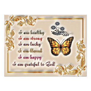 Motivierend Bejahungen mit goldenem Motiv Fotodruck