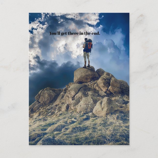 Motivierend bekommen Sie Postkarte (Vorderseite)