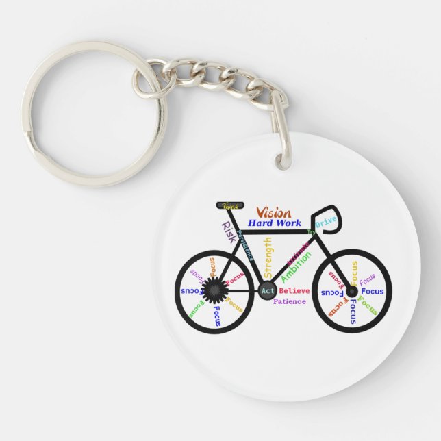 Motivierend Bike Inspiration Sport Schlüsselanhänger (Vorderseite)