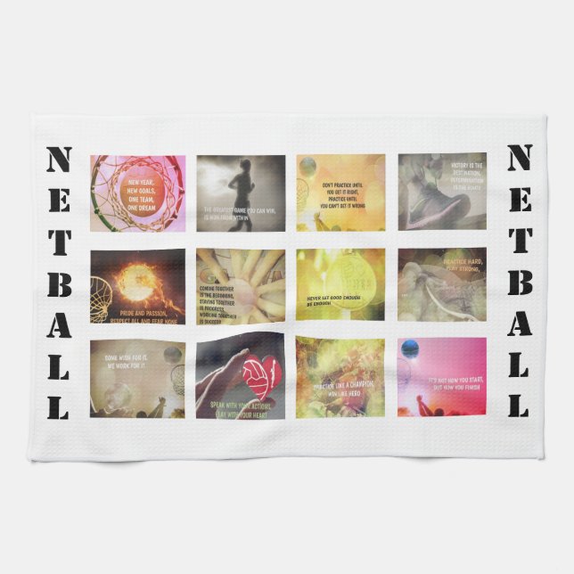 Motivierend Bilder und Zitatenetball-Thema Handtuch (Horizontal)