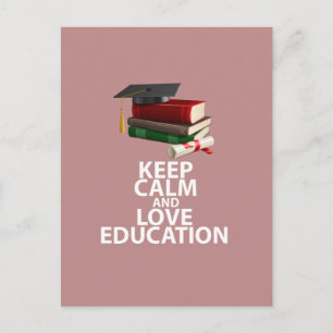 Motivierend Bildung für Ruhe und Liebe behalten Postkarte
