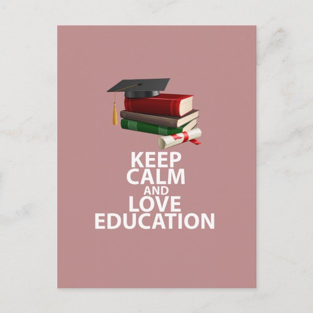 Motivierend Bildung für Ruhe und Liebe behalten Postkarte (Vorderseite)