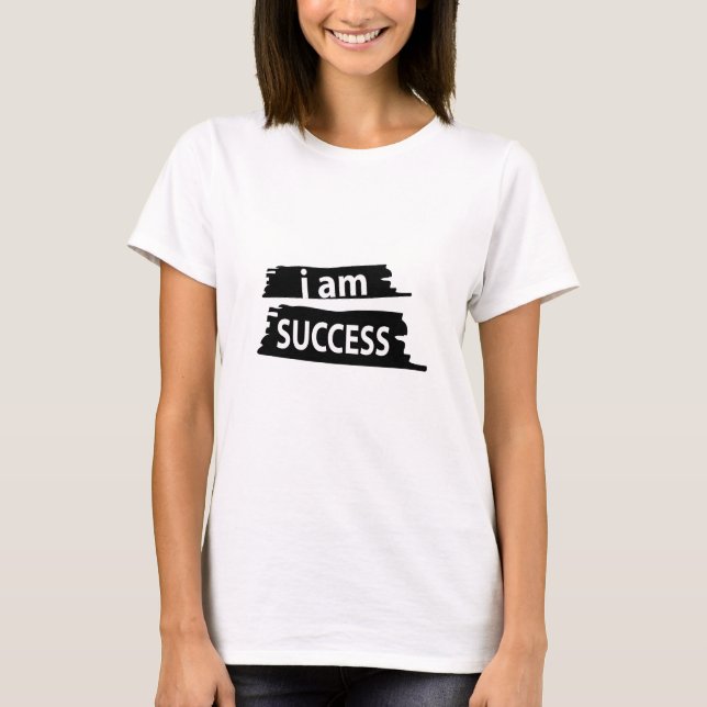 Motivierend bin ich erfolgreich Motivierend T-Shirt (Vorderseite)