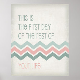 Motivierend Biozid-Kunsttypografie Zickzack Poster