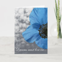 Motivierend blaue Mohnblumen-Träume müssen an