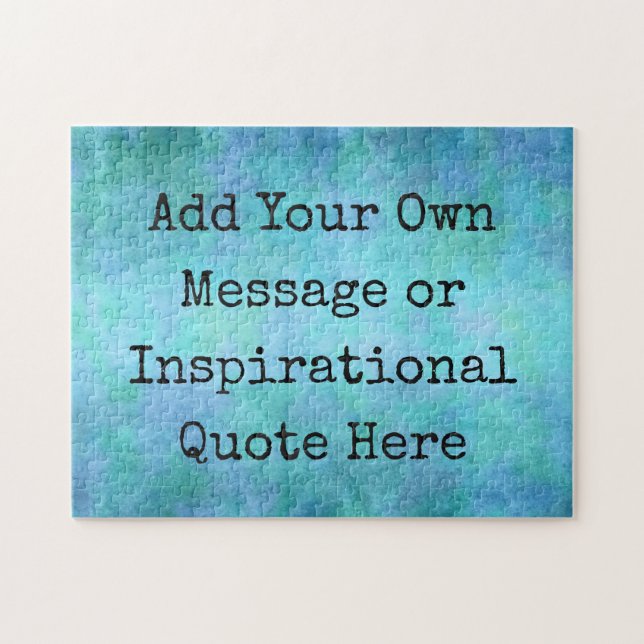 Motivierend blaues Aquarell mit inspirierendem Zit (Horizontal)