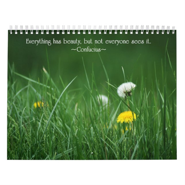 Motivierend Blumenkalender Kalender (Titelbild)