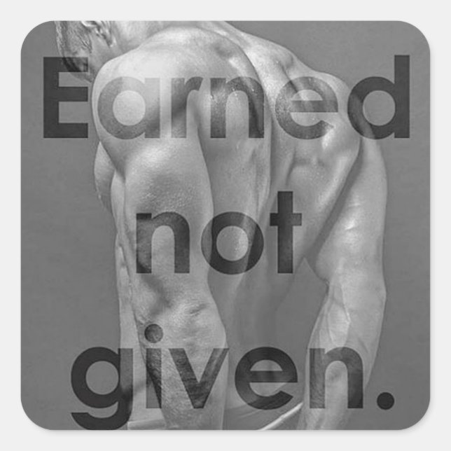 Motivierend Bodybuilding Gym Sticker (Vorderseite)