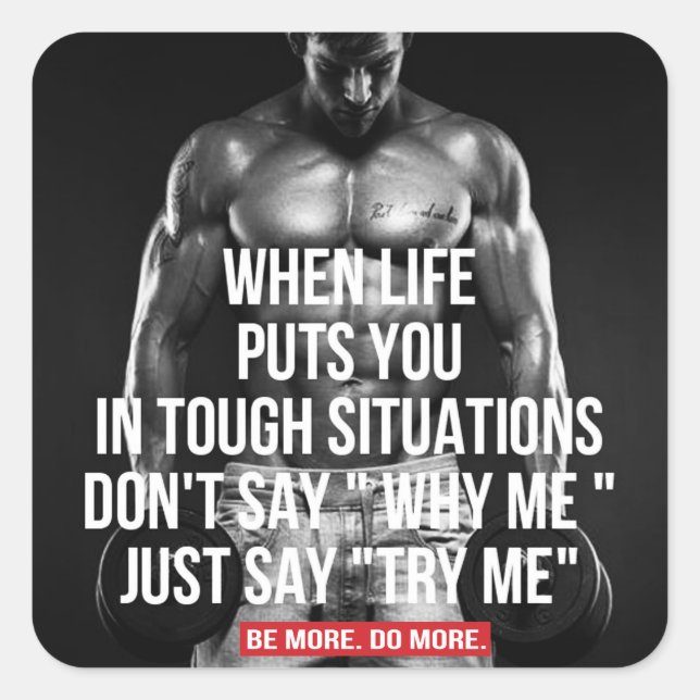 Motivierend Bodybuilding Gym Sticker (Vorderseite)