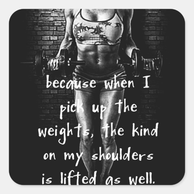 Motivierend Bodybuilding Gym Sticker (Vorderseite)