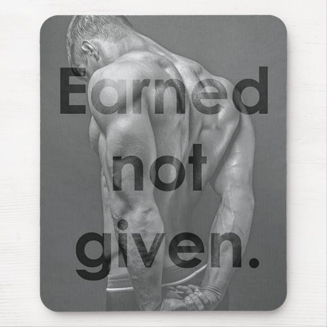 Motivierend Bodybuilding Mousepad (Vorne)