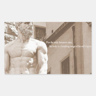 Motivierend Bodybuilding Rechteckiger Aufkleber