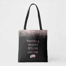Motivierend Boss Lady Rose Gold Glitzer Girly