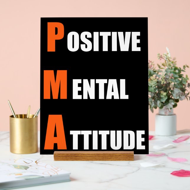 Motivierend Bürodekoration Positive Geisteshaltung Acrylschild (Hochzeit)