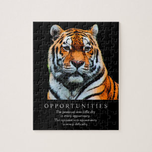 Motivierend Chancen Sprichwort Zitat Tiger