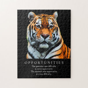 Motivierend Chancen Sprichwort Zitat Tiger