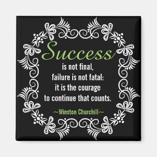 Motivierend Churchill Positives Zitat Magnet