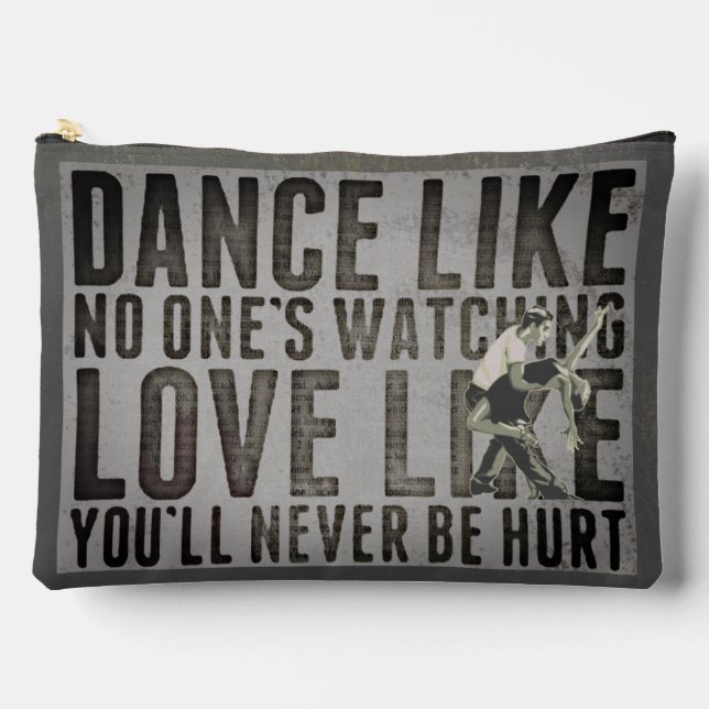 Motivierend Dancing Couple Slogan Zubehörtasche (Vorderseite)