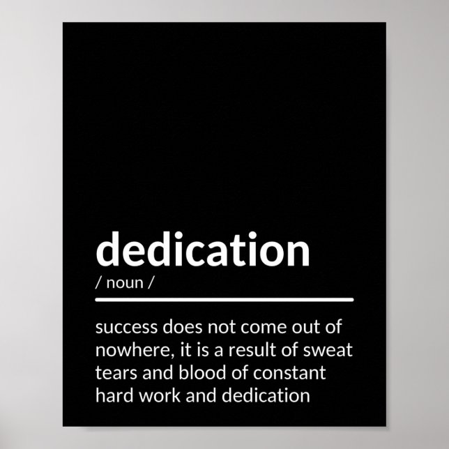 Motivierend Dedication-Angebot Poster (Vorne)
