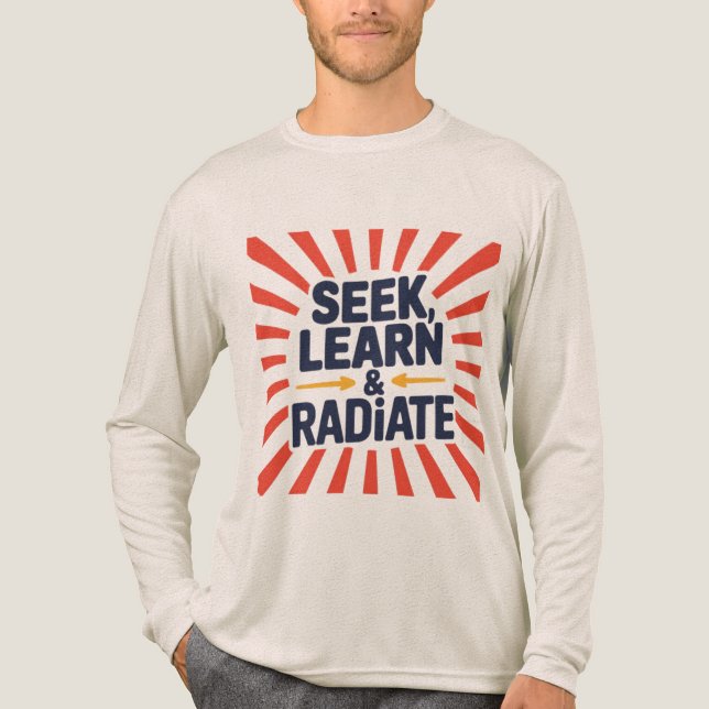 Motivierend Designer-T-Shirt Tri-Blend Shirt (Vorderseite)