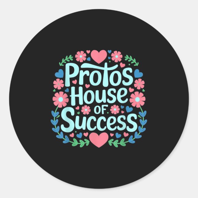 Motivierend Erfolgsquoten, Positive Vibes Co Runder Aufkleber (Vorderseite)