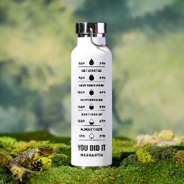 Motivierend Erinnerung Ihr Name Modernes Navy Trinkflasche