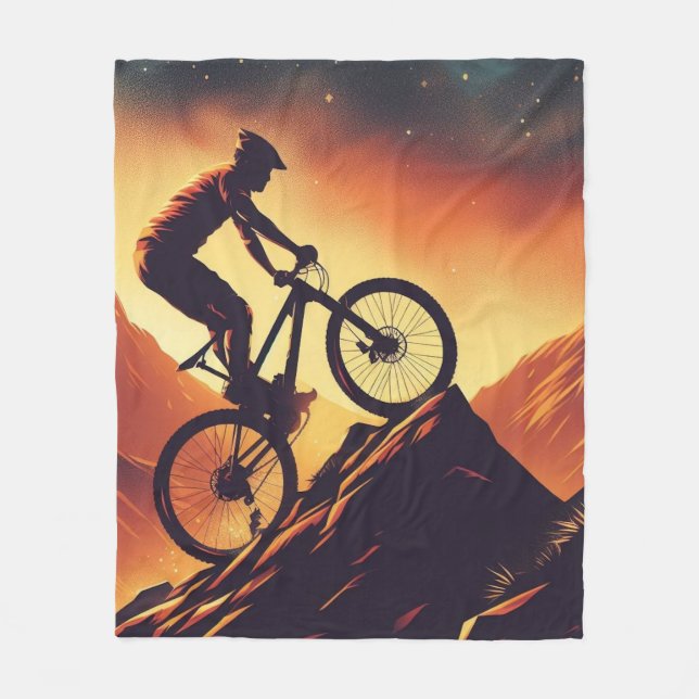 Motivierend Fahrrad, Fahrrad, Fahrrad, Sport, Hobb Fleecedecke (Vorderseite)