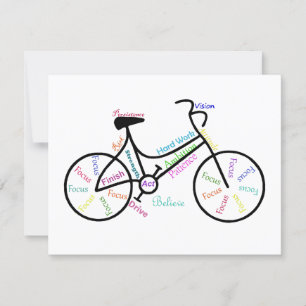 Motivierend Fahrrad, Fahrrad, Fahrrad, Sport, Hobb Karte