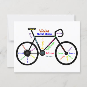 Motivierend Fahrrad, Fahrrad, Fahrrad, Sport, Hobb Karte