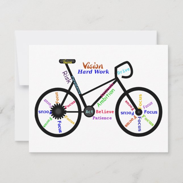 Motivierend Fahrrad, Fahrrad, Fahrrad, Sport, Hobb Karte (Vorderseite)