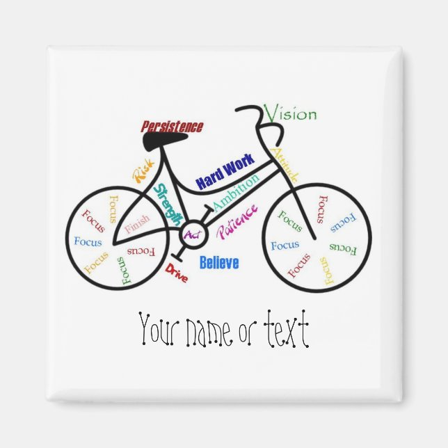 Motivierend Fahrrad, Fahrrad, Fahrrad, Sport, Hobb Magnet (Vorne)
