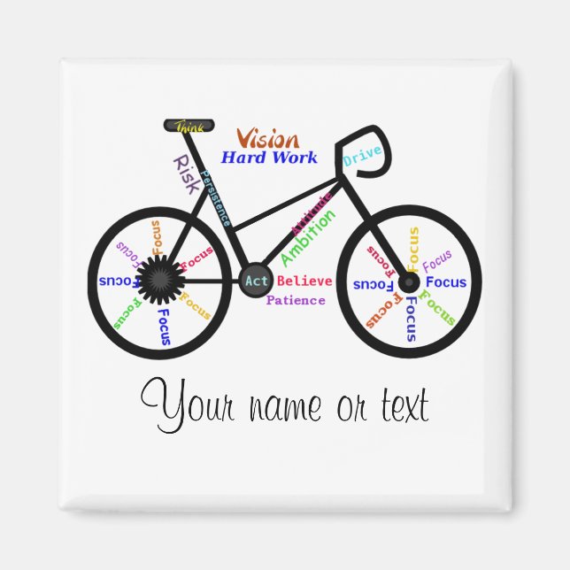 Motivierend Fahrrad, Fahrrad, Fahrrad, Sport, Hobb Magnet (Vorne)