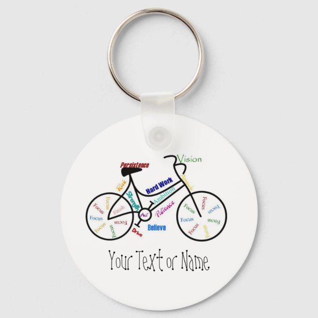 Motivierend Fahrrad, Fahrrad, Fahrrad, Sport, Hobb Schlüsselanhänger (Vorderseite)