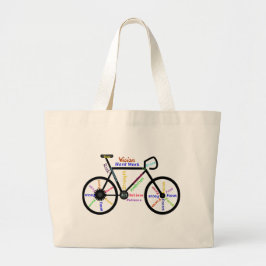 Motivierend Fahrrad, Fahrrad, Sport Jumbo Stoffbeutel