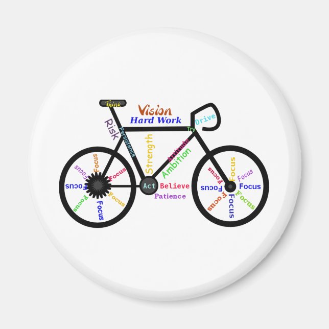 Motivierend Fahrrad, Fahrrad, Sport Magnet (Vorne)