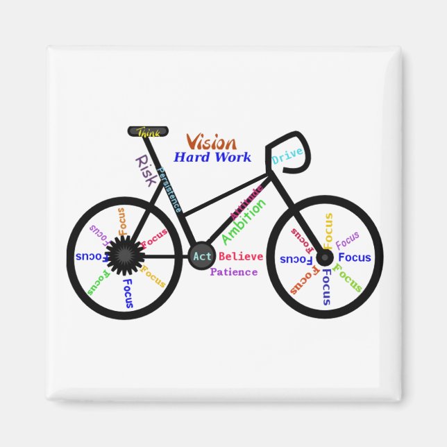 Motivierend Fahrrad, Fahrrad, Sport Magnet (Vorne)