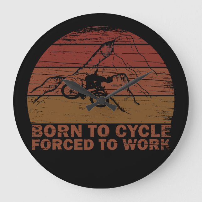 Motivierend Fahrradkurse Große Wanduhr (Vorderseite)