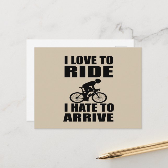 Motivierend Fahrradkurse Postkarte (Vorderseite/Rückseite Beispiel)