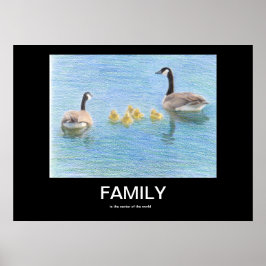 Motivierend Familienposter Poster