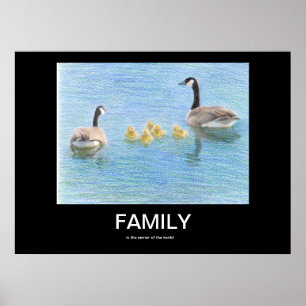Motivierend Familienposter Poster