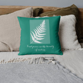 Motivierend Farfern Boho green Kissen