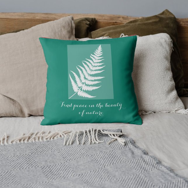 Motivierend Farfern Boho green Kissen (Von Creator hochgeladen)
