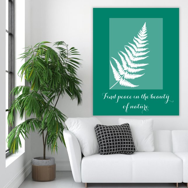Motivierend Farn Boho green Wall Art Poster (Von Creator hochgeladen)