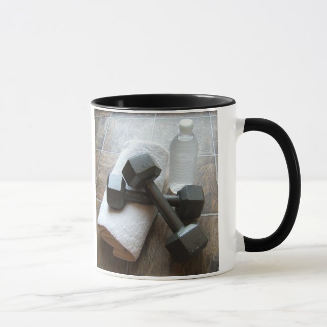 Motivierend Fitness Dumbells Tuch u. Wasser-Tasse Tasse (Rechts)